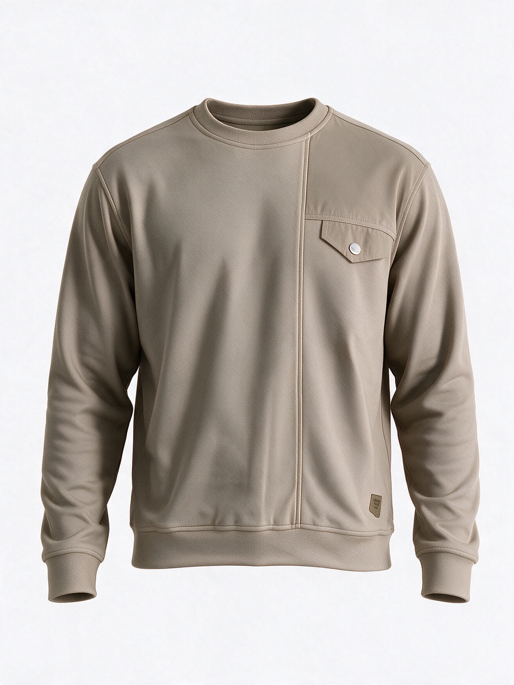 Men’s Cotton Blend Solid Round Neck Regular Fit Sweatshirt