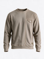 Men’s Cotton Blend Solid Round Neck Regular Fit Sweatshirt