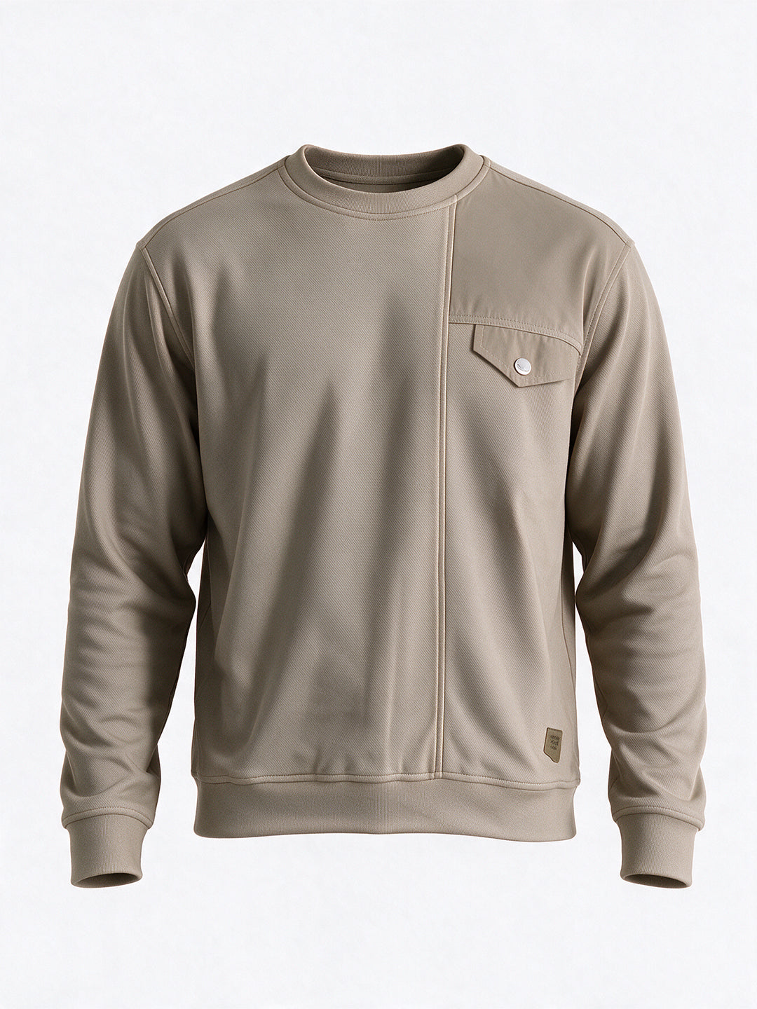 Men’s Cotton Blend Solid Round Neck Regular Fit Sweatshirt