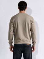 Men’s Cotton Blend Solid Round Neck Regular Fit Sweatshirt