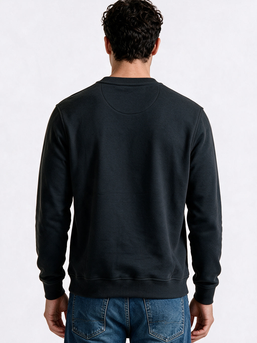 Men's Blended Round Neck Regular Fit Sweatshirt