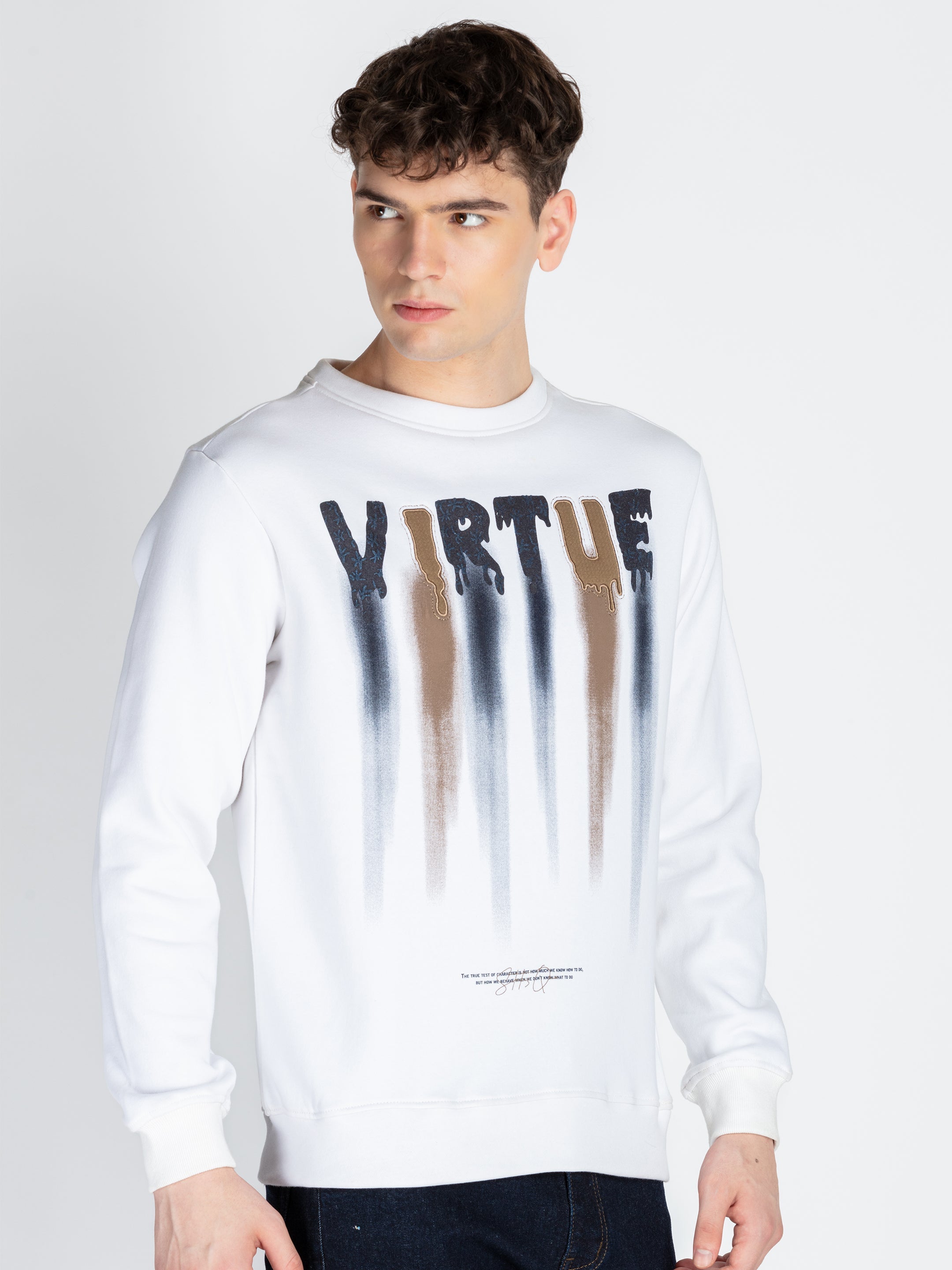 Mens Printed Round Neck Sweatshirt Secondary image