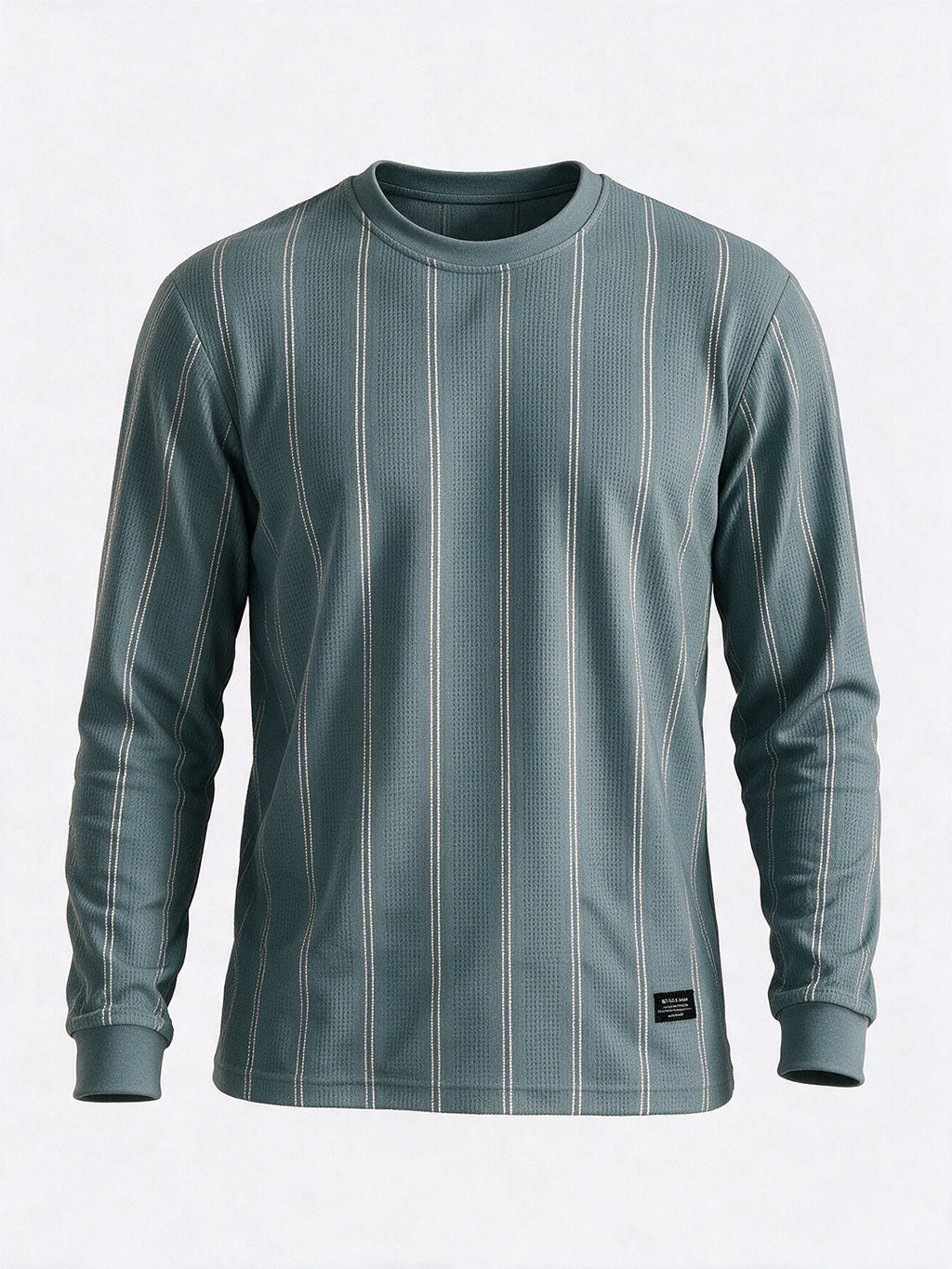 Men's Blended Striped Round Neck Regular Fit Sweatshirt