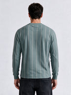 Men's Blended Striped Round Neck Regular Fit Sweatshirt