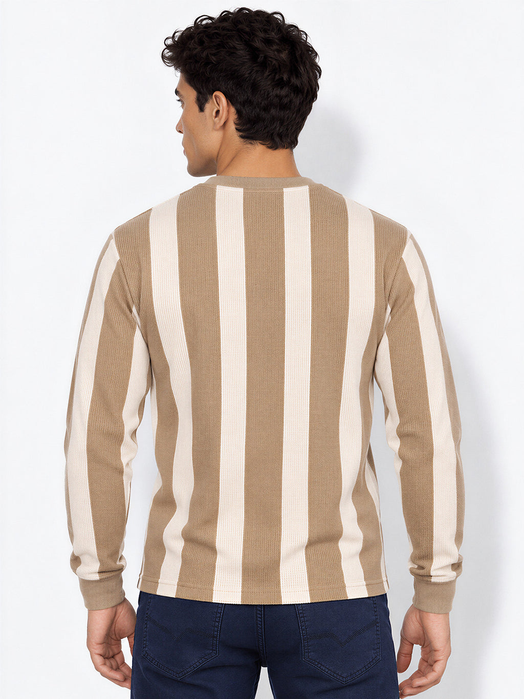 Striped Round Neck Regular Fit Tshirt