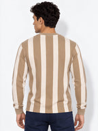 Striped Round Neck Regular Fit Tshirt