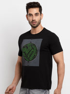 Mens Printed Round Neck T-Shirt