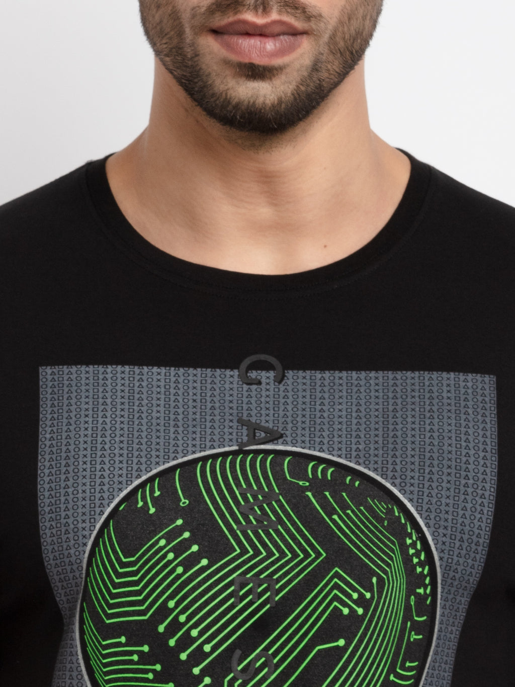 Mens Printed Round Neck T-Shirt