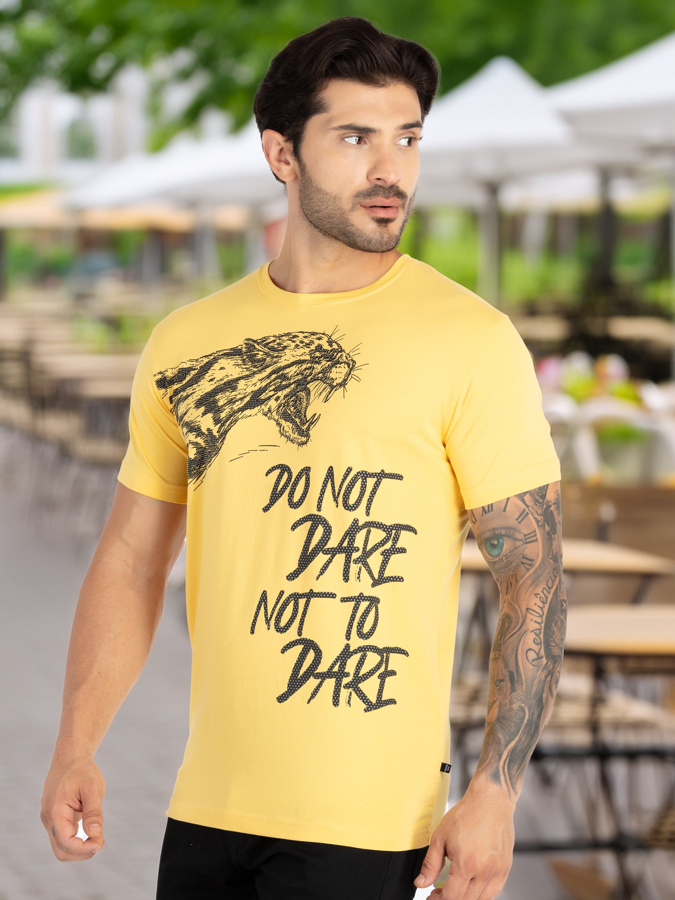 Mens Printed Round Neck T-Shirt Main image