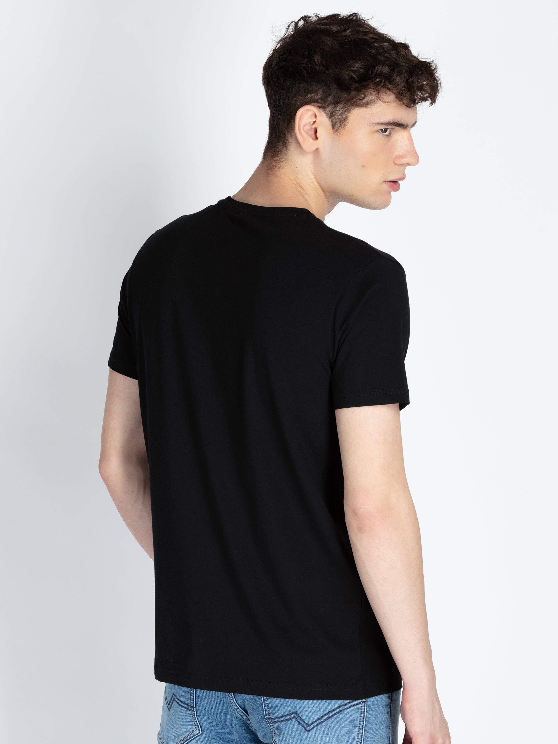 Mens Printed Round Neck T-Shirt