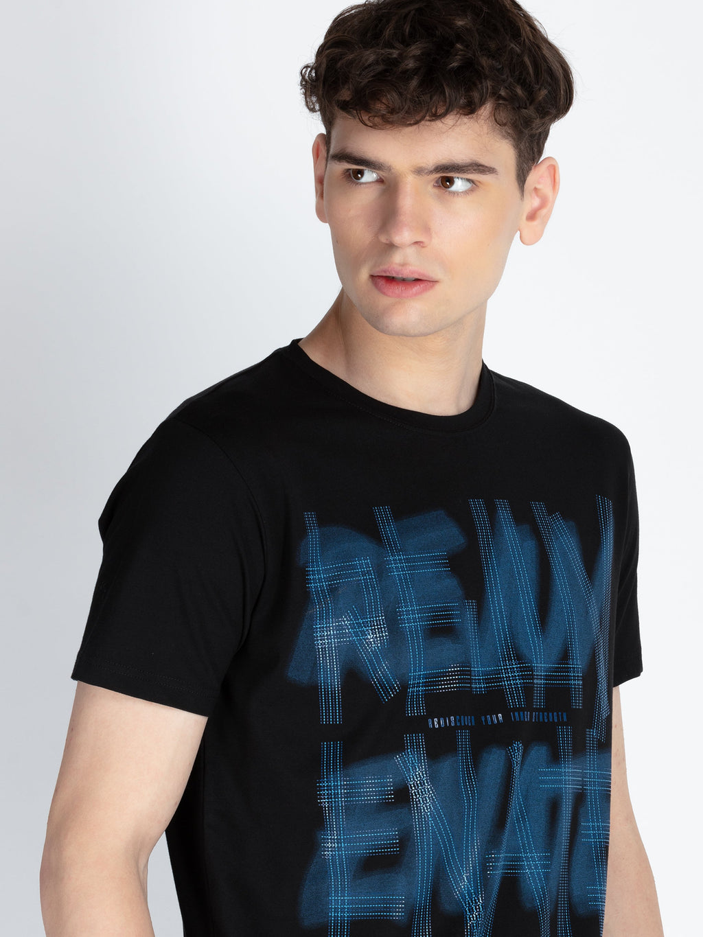 Mens Printed Round Neck T-Shirt