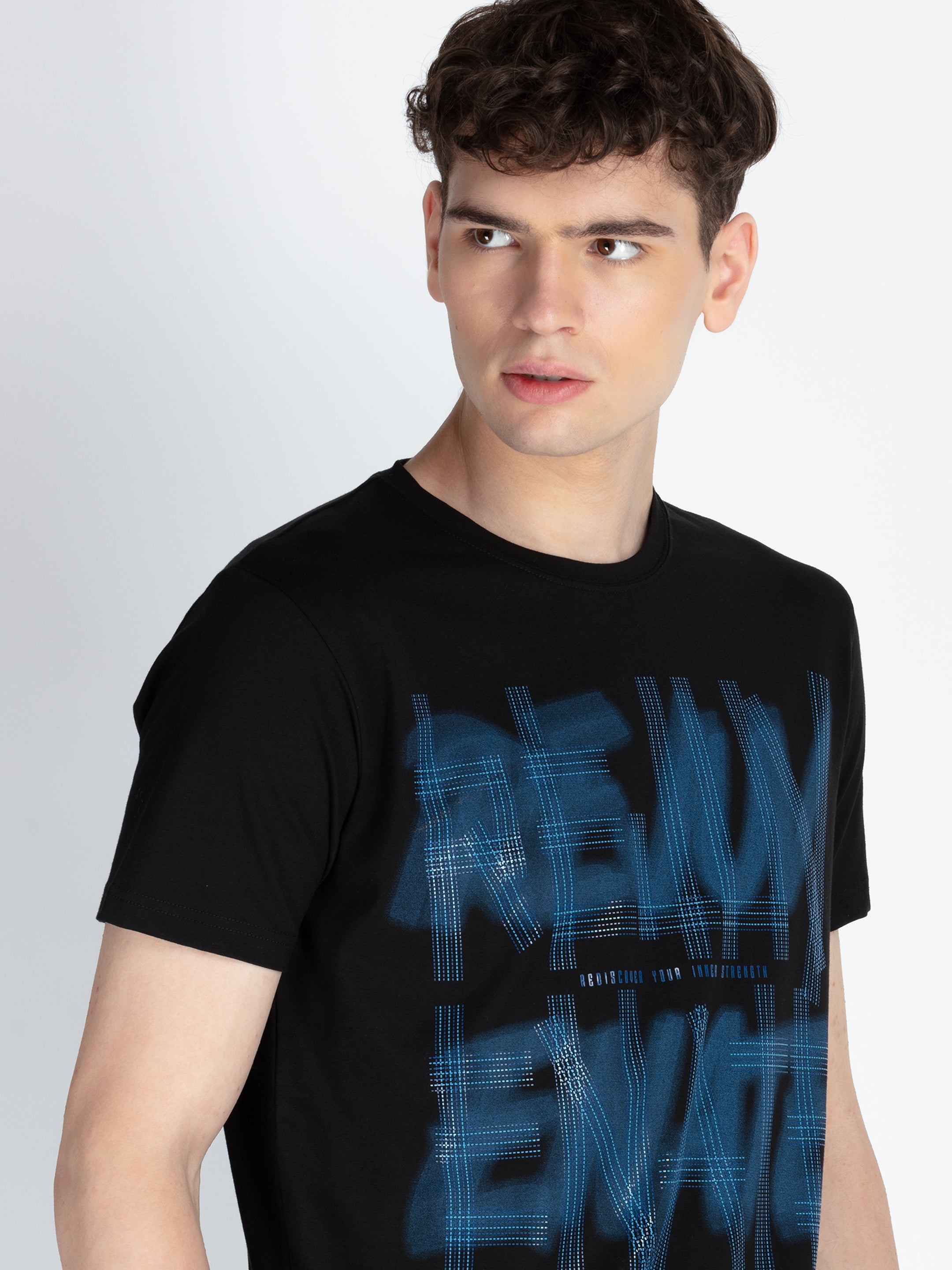 Mens Printed Round Neck T-Shirt