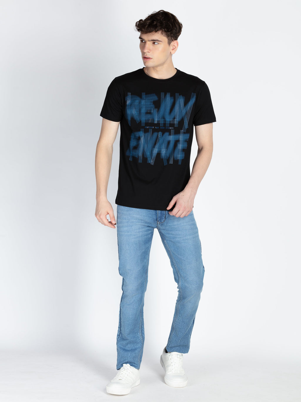 Mens Printed Round Neck T-Shirt