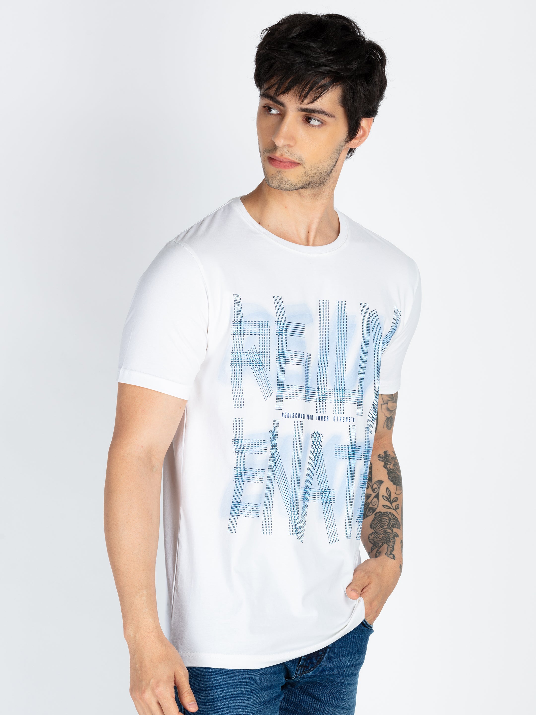 Mens Printed Round Neck T-Shirt