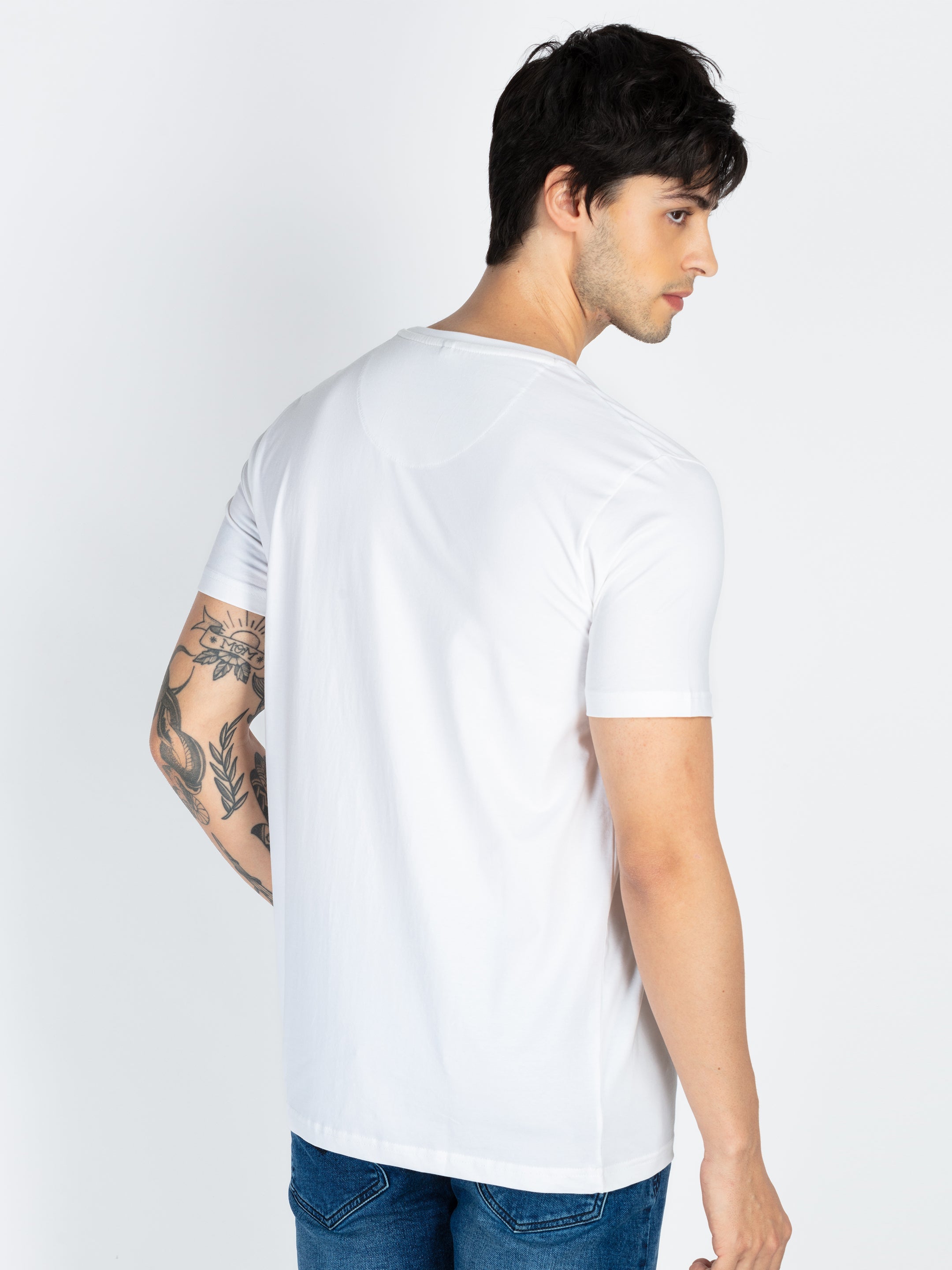 Mens Printed Round Neck T-Shirt