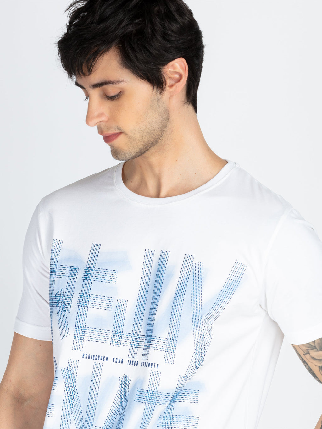 Mens Printed Round Neck T-Shirt