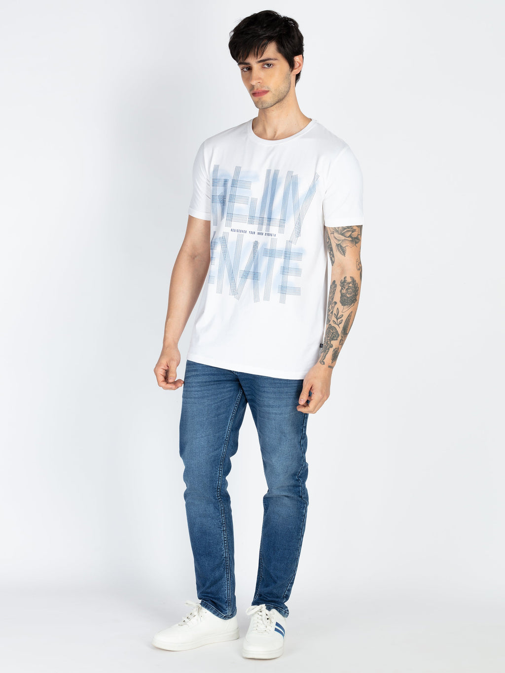Mens Printed Round Neck T-Shirt