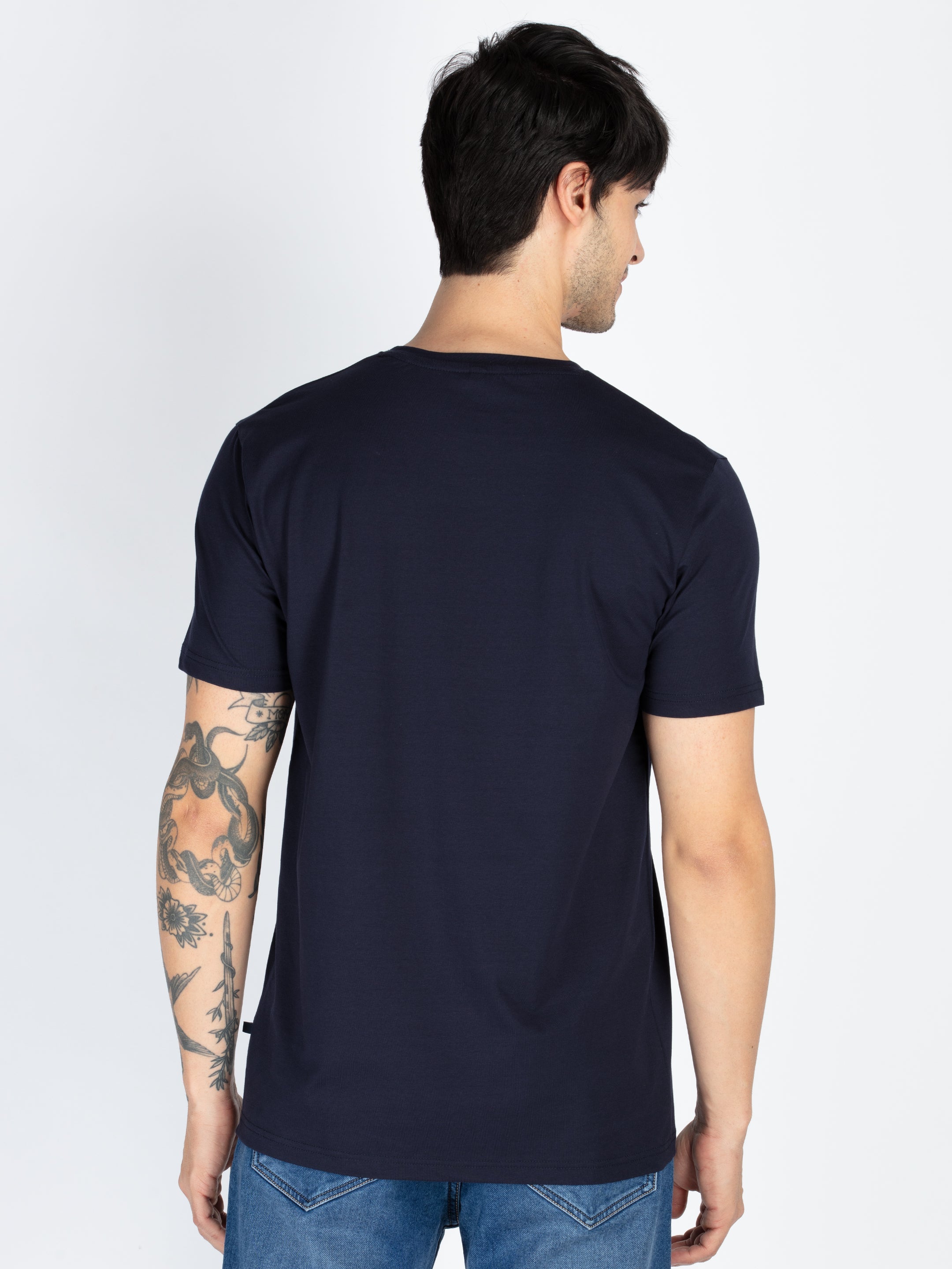 Mens Printed Round Neck T-Shirt