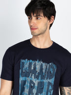 Mens Printed Round Neck T-Shirt