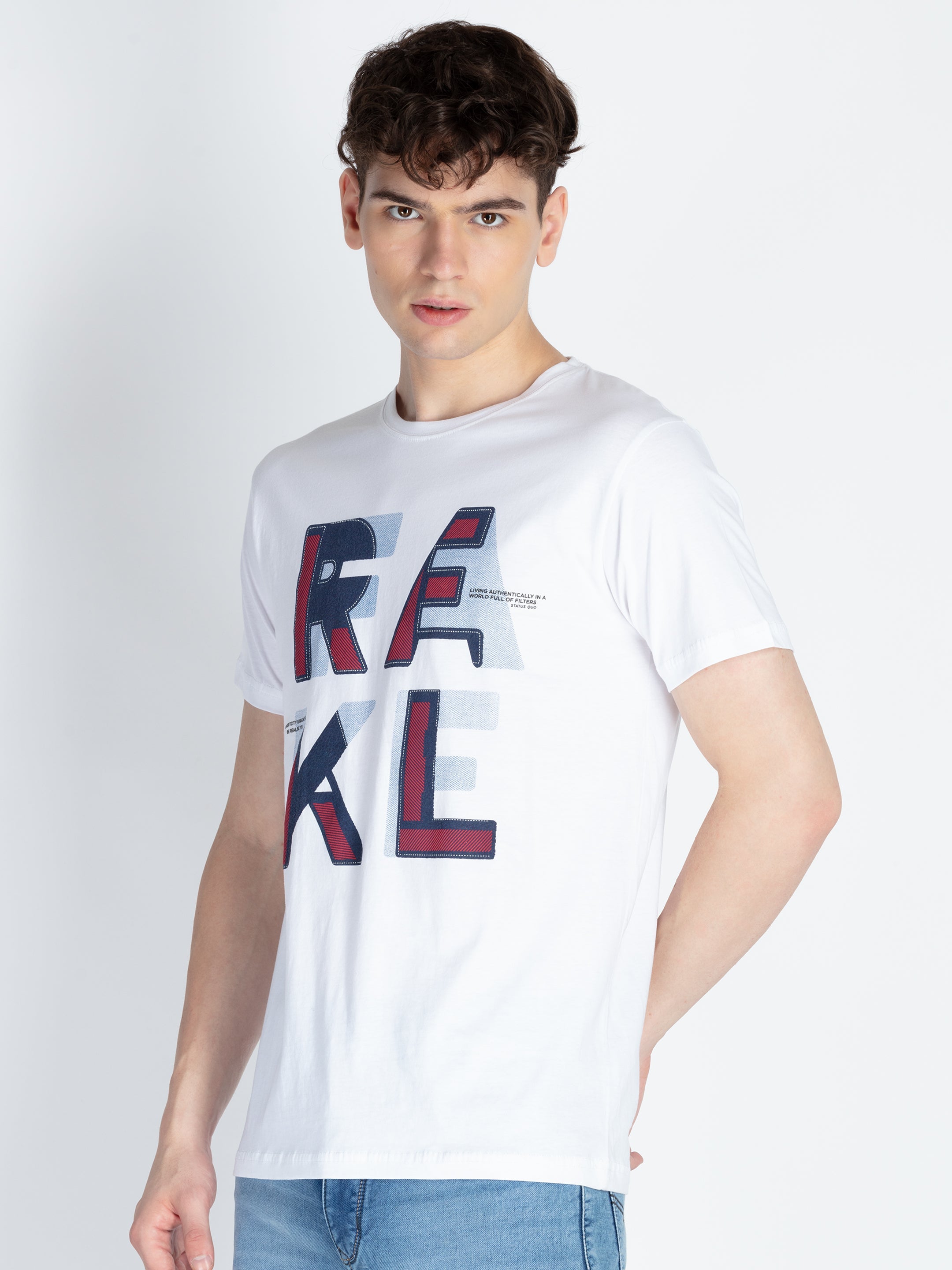 Mens Printed Round Neck T-Shirt Secondary image