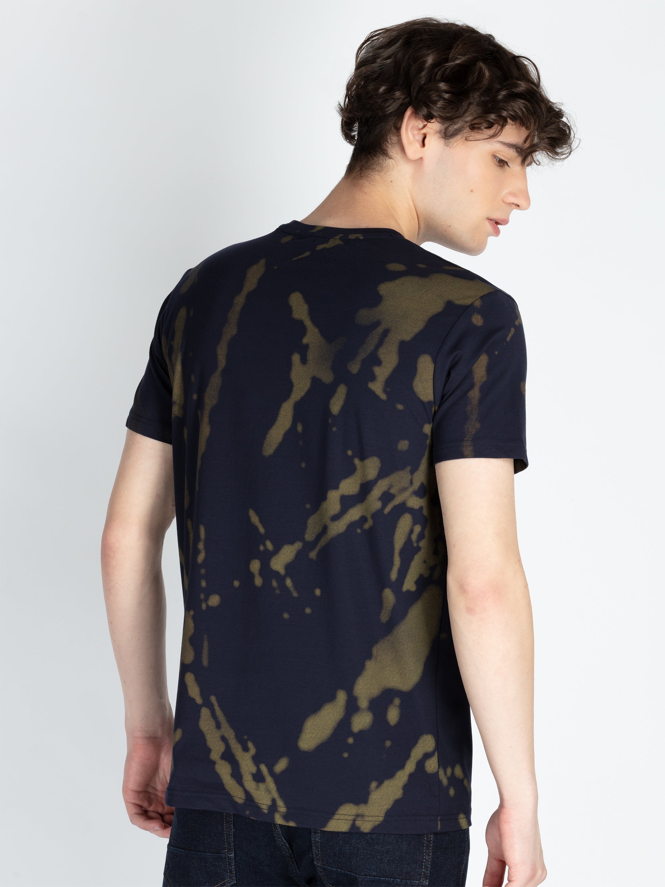 Mens All Over Printed Round Neck T-Shirt