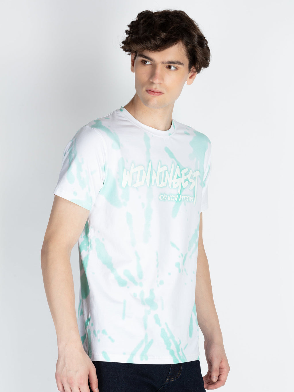 Mens All Over Printed Round Neck T-Shirt