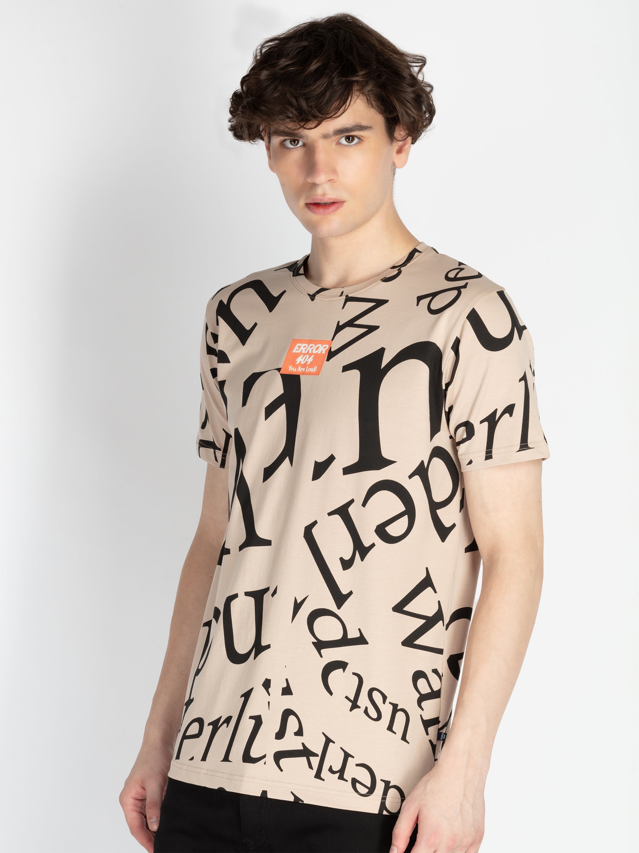 Men's All Over Printed Round Neck T-Shirt