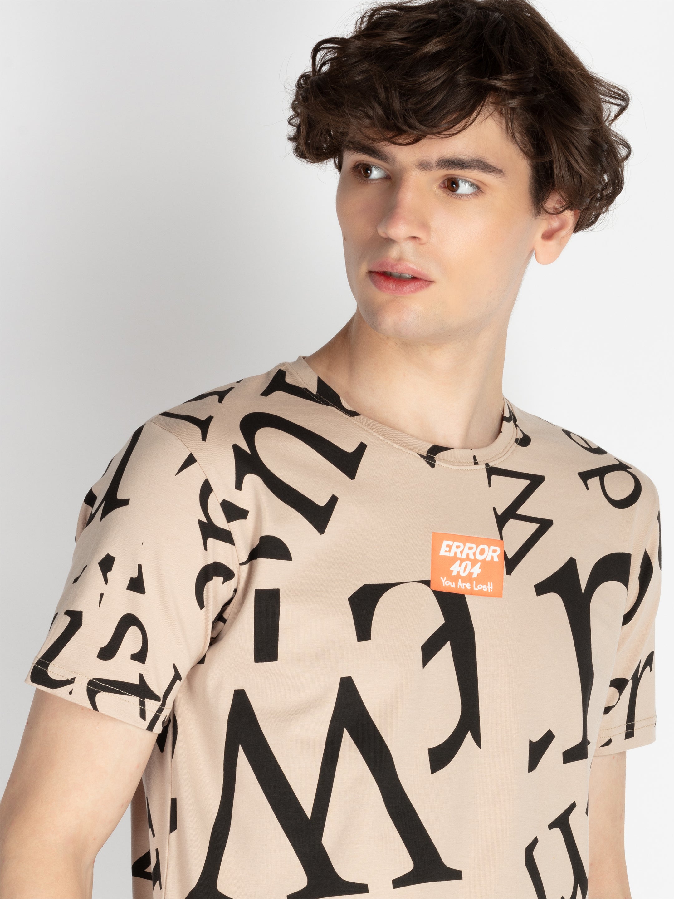 Men's All Over Printed Round Neck T-Shirt
