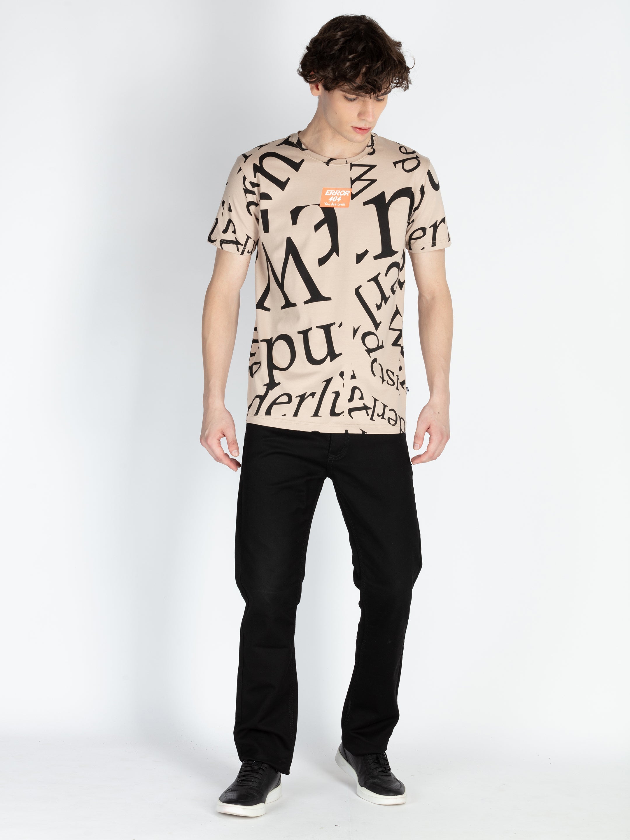 Men's All Over Printed Round Neck T-Shirt