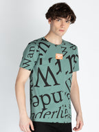 Mens All Over Printed Round Neck T-Shirt