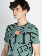 Mens All Over Printed Round Neck T-Shirt