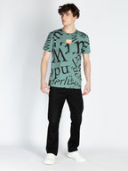 Mens All Over Printed Round Neck T-Shirt