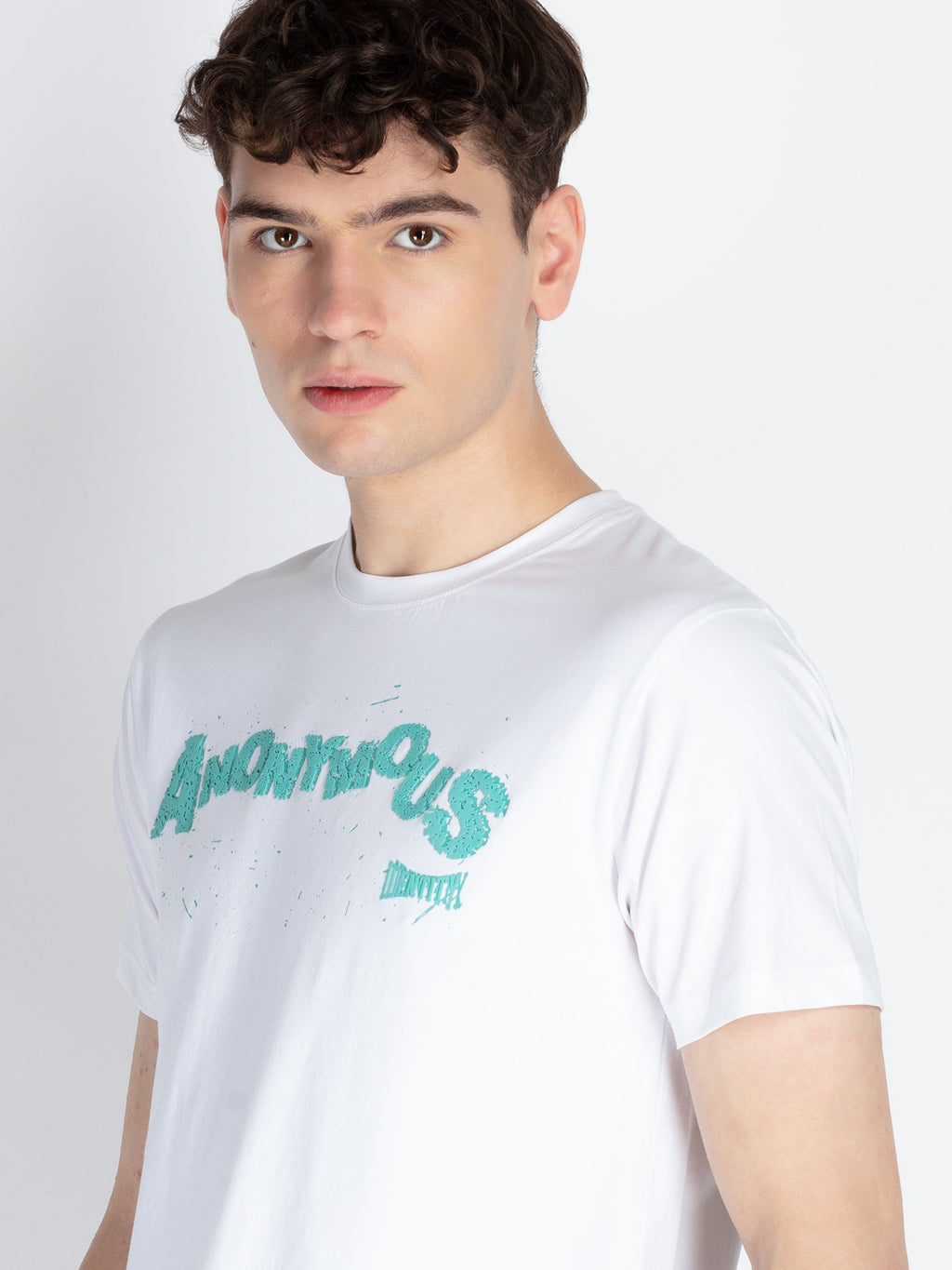 Mens Fron & Back Print Round Neck T-Shirt