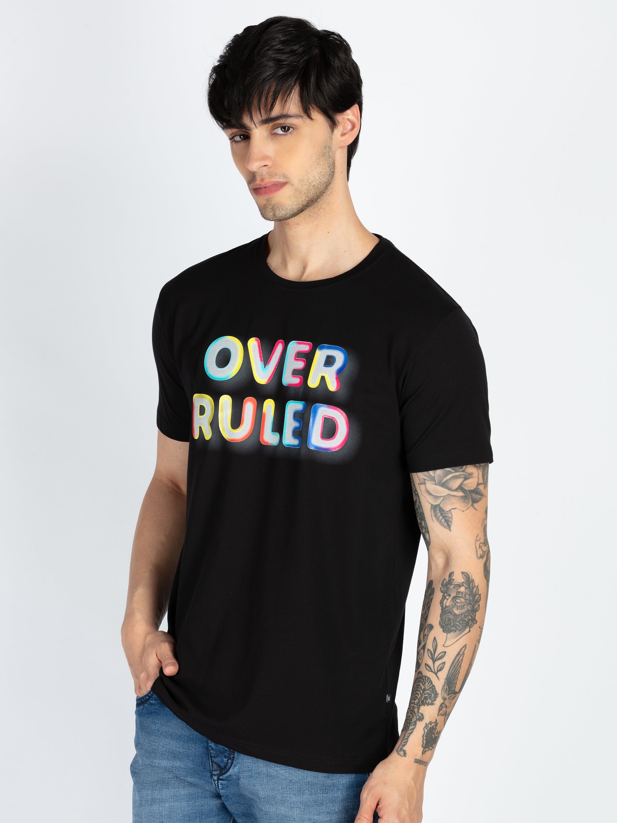 Mens Printed Round Neck T-Shirt Secondary image
