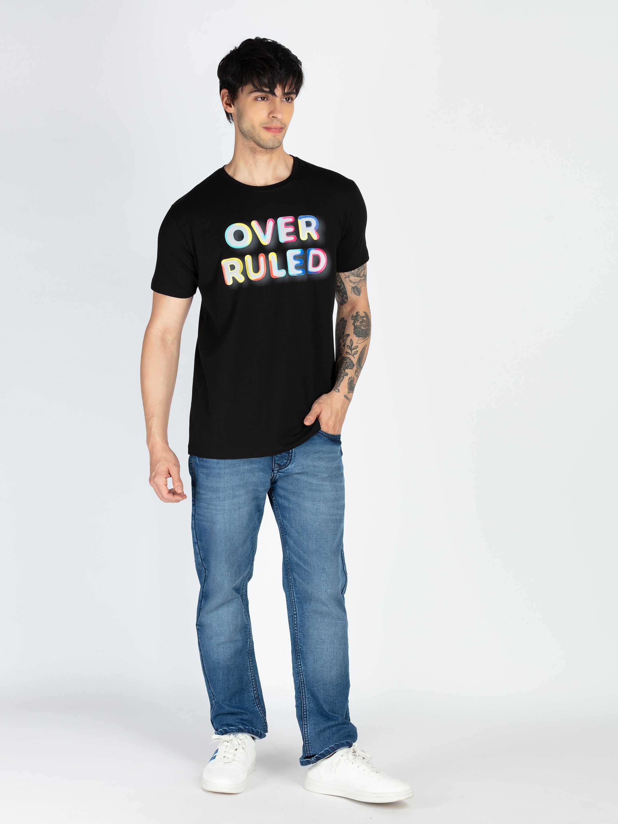 Mens Printed Round Neck T-Shirt