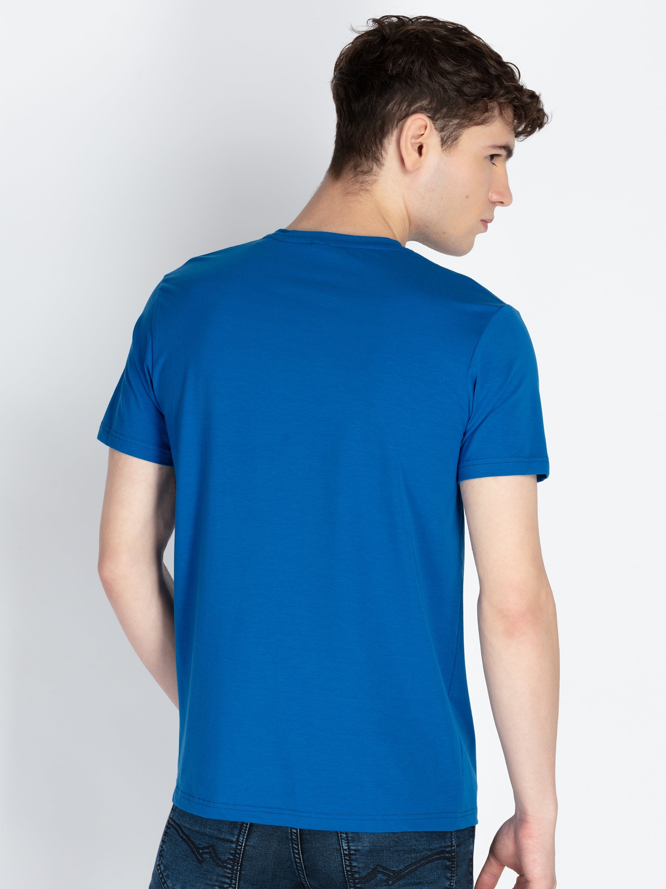 Mens Printed Round Neck T-Shirt