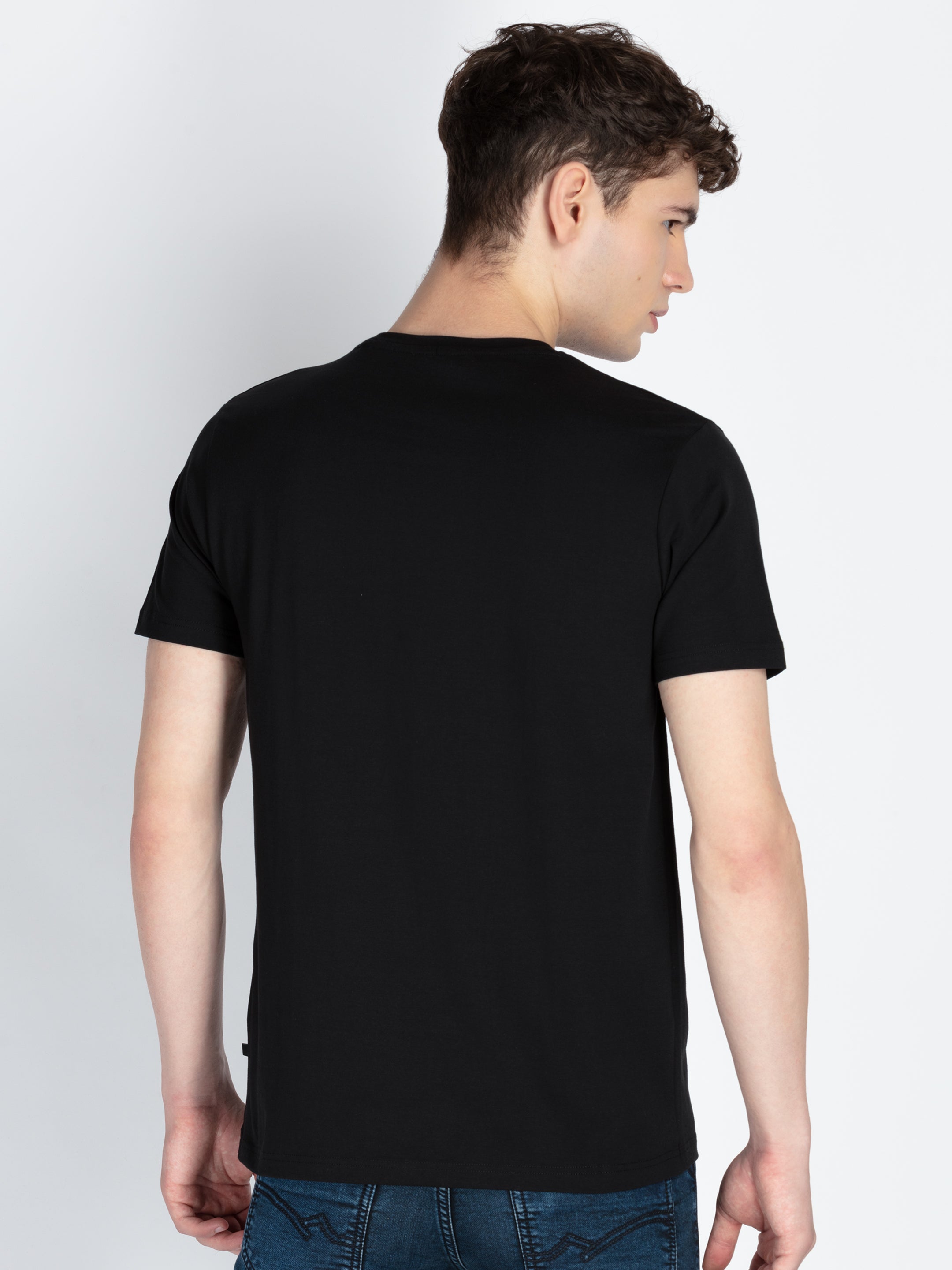 Mens Printed Round Neck T-Shirt