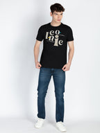 Mens Printed Round Neck T-Shirt