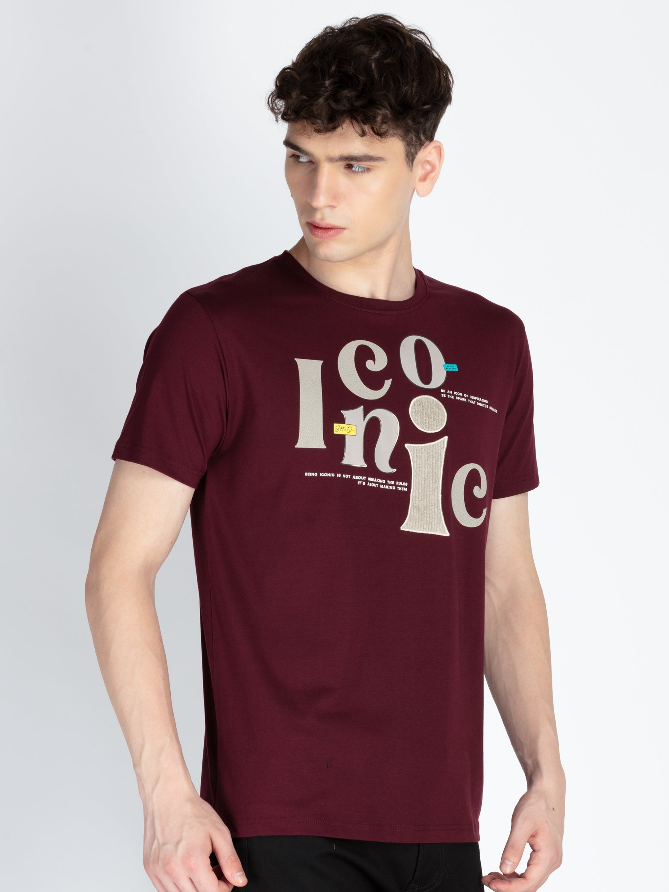 Mens Printed Round Neck T-Shirt Secondary image