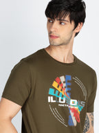 Mens Printed Round Neck T-Shirt