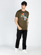 Mens Printed Round Neck T-Shirt