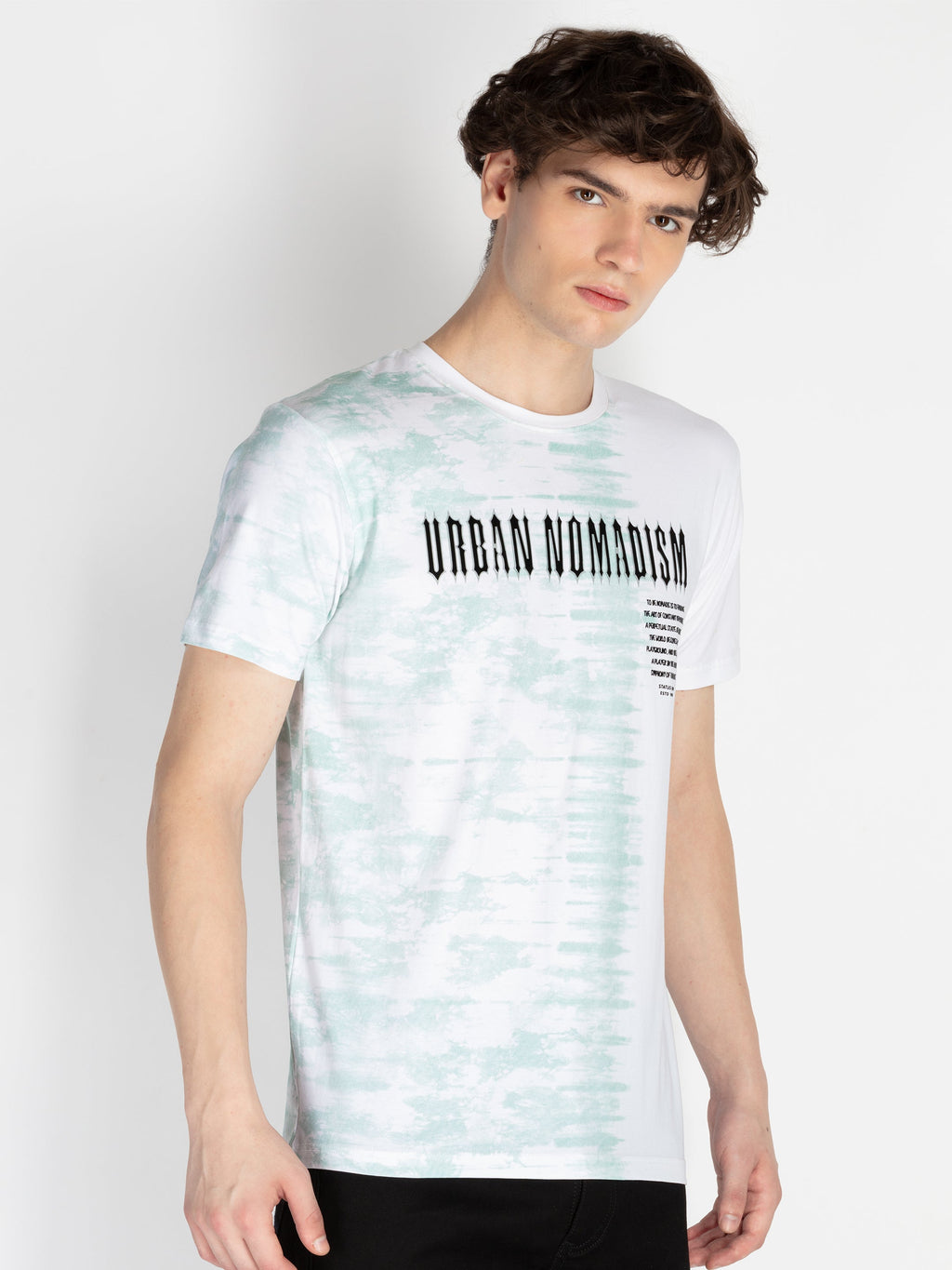 Mens All Over Printed Round Neck T-Shirt