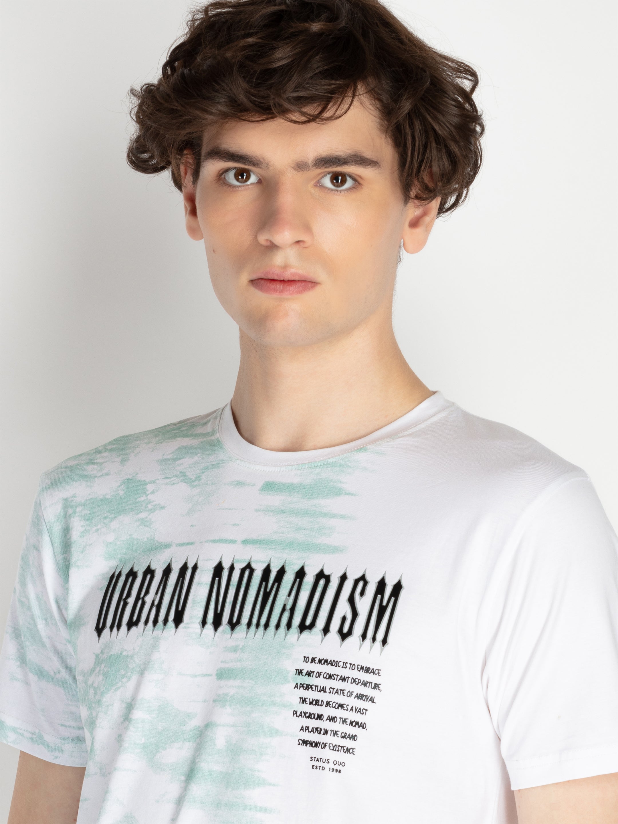 Mens All Over Printed Round Neck T-Shirt