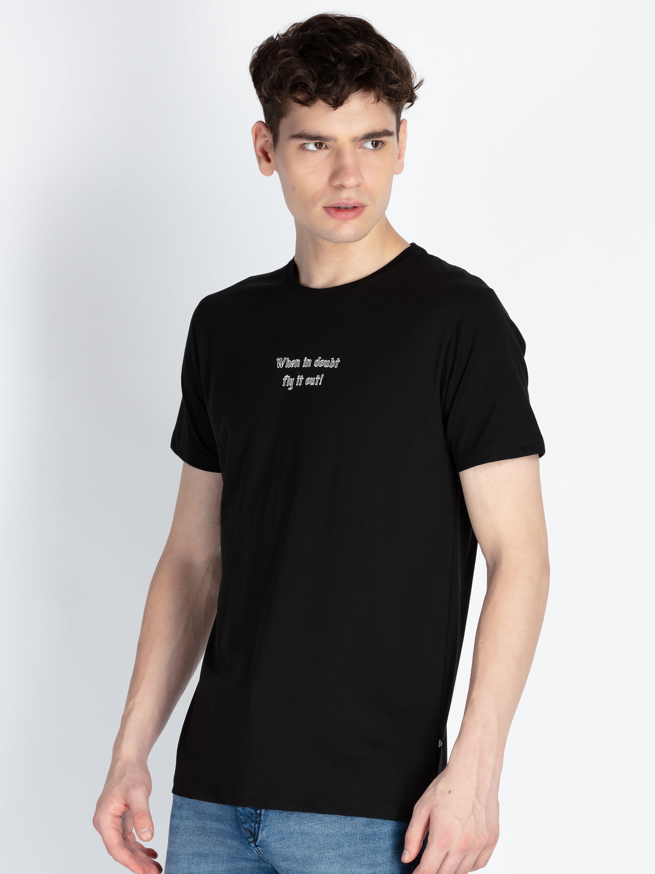 Mens Front & Back Print Round Neck T-Shirt Secondary image