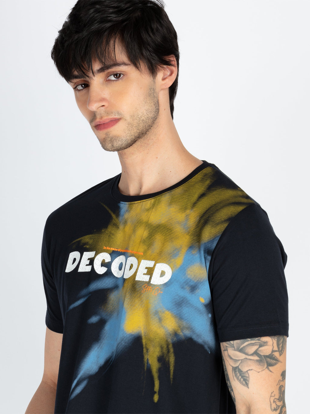 Mens Printed Round Neck T-Shirt