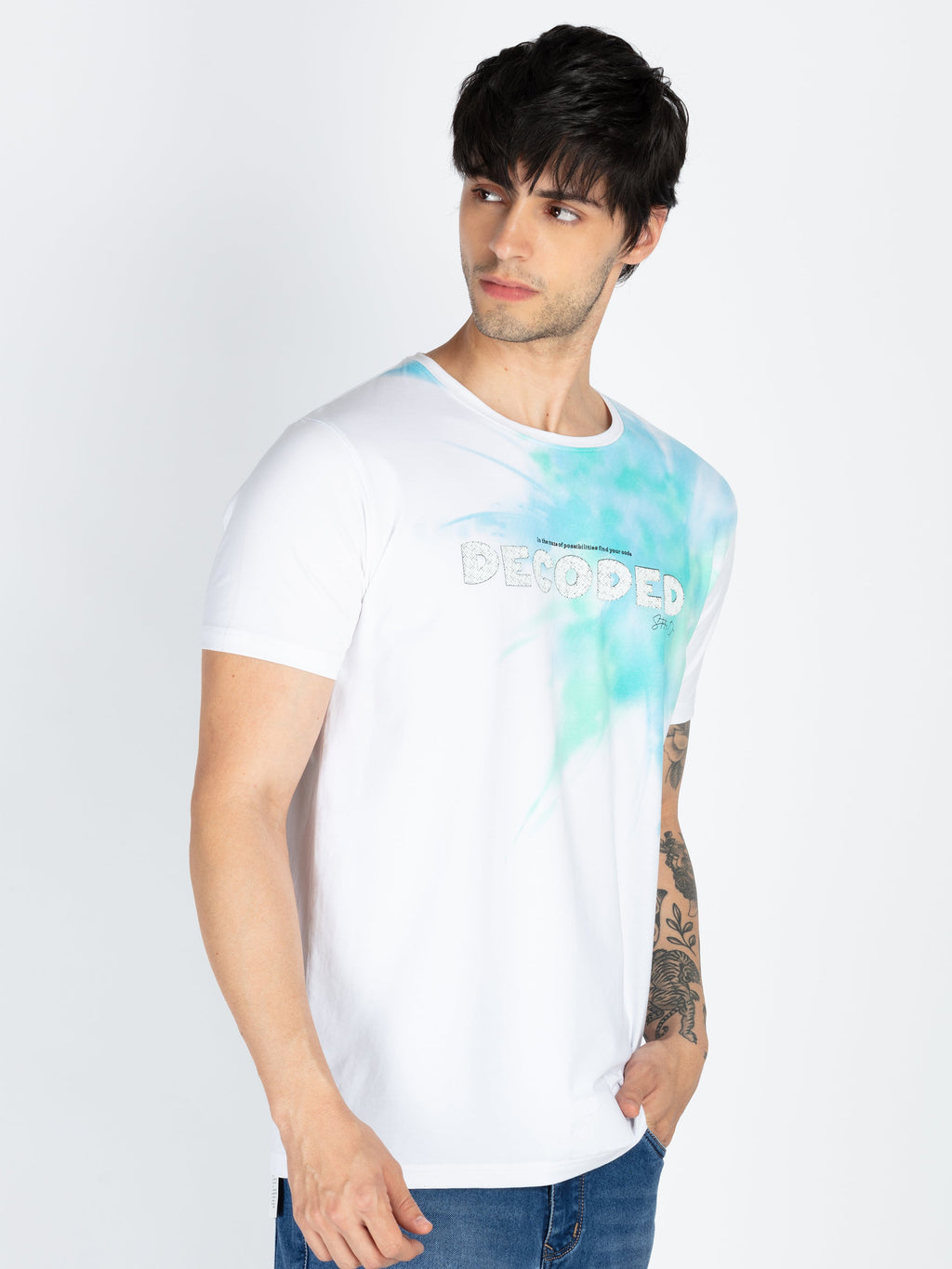 Mens Printed Round Neck T-Shirt