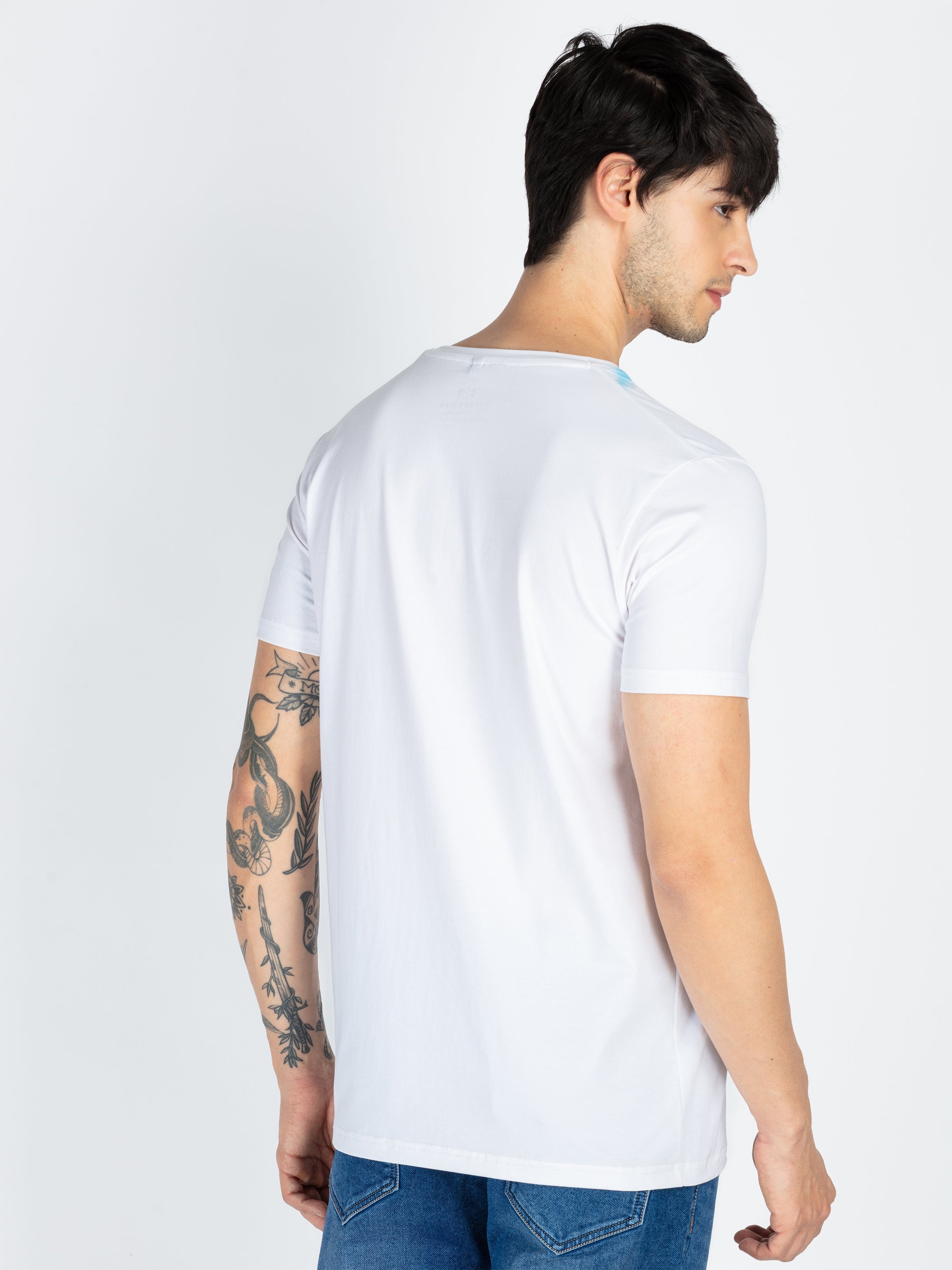 Mens Printed Round Neck T-Shirt