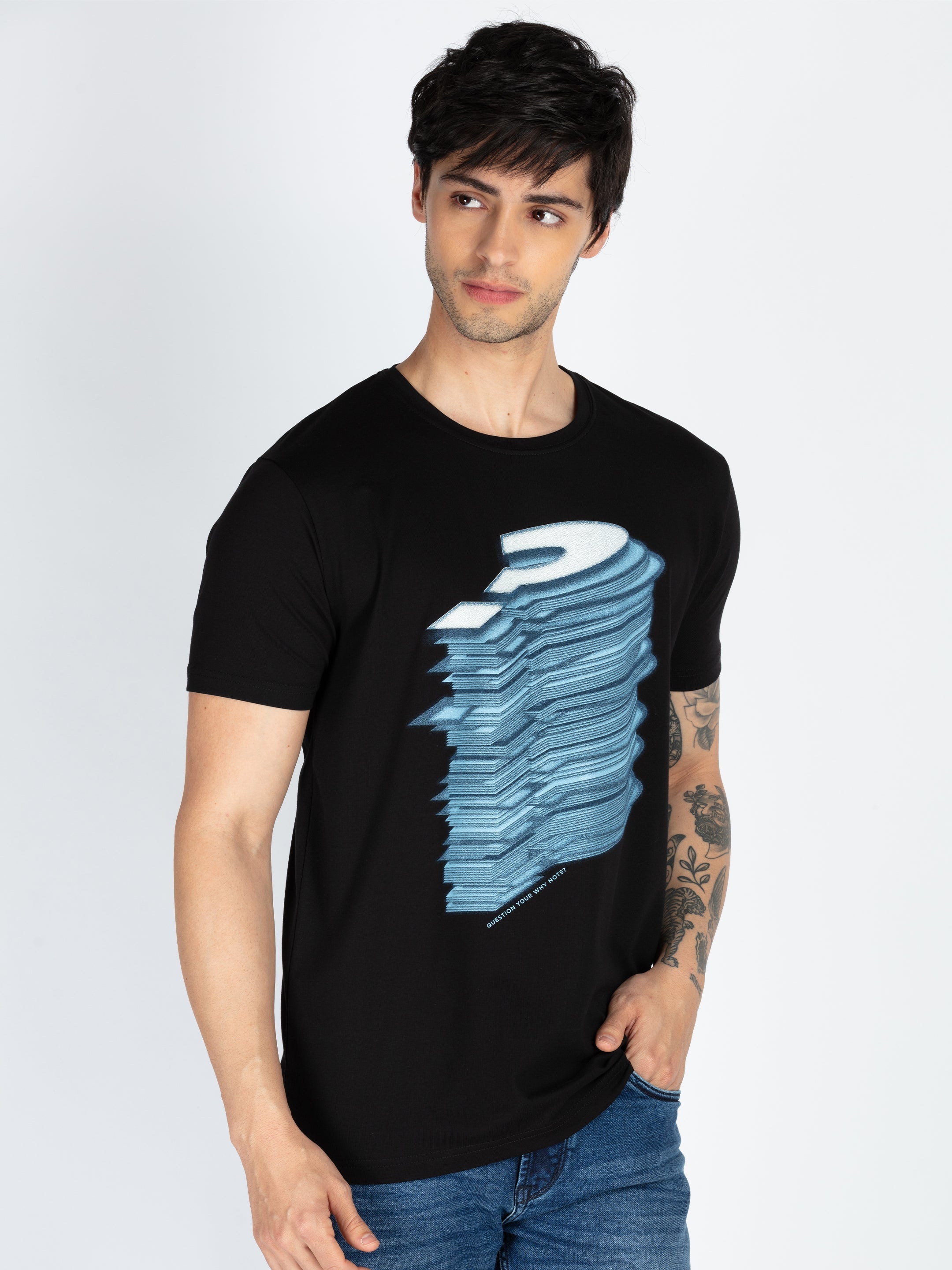 Mens Printed Round Neck T-Shirt Secondary image