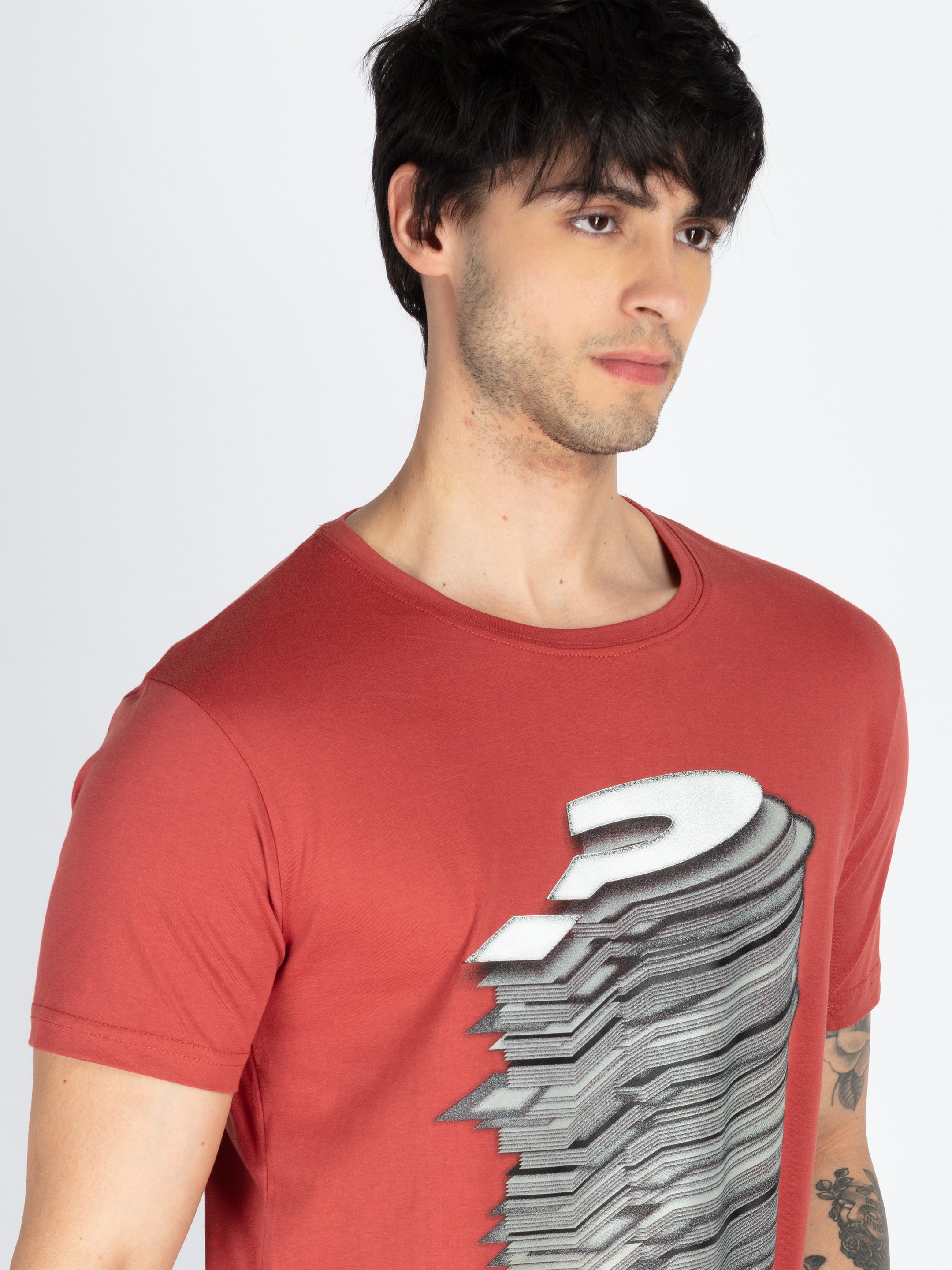 Mens Printed Round Neck T-Shirt