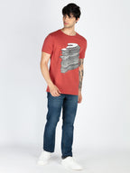 Mens Printed Round Neck T-Shirt